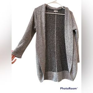 Eyeshadow Brand Women’s Size S Gray and Black Knit Cardigan